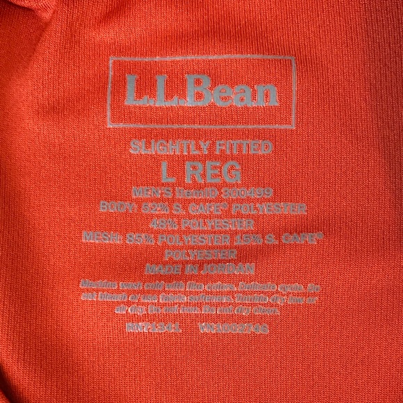L.L. Bean Two-Tone Active Tee in Orange and Red Like New - Picture 3 of 7